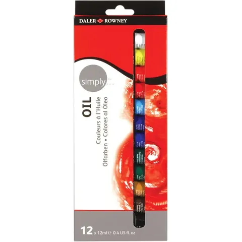 Zestaw farb olejnych Simply Daler-Rowney 12 x 12 ml