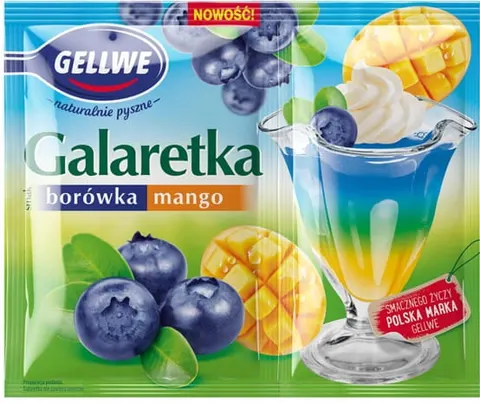 Gellwe Galaretka Duo MANGO-BORÓWKA 75 G