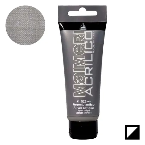 Farba akrylowa Maimeri Acrilico 200 ml - 562 Silver antique