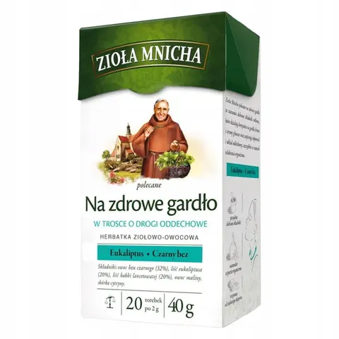 Herbata Big-Active Zioła Mnicha na Zdrowe Gardło 20 tb