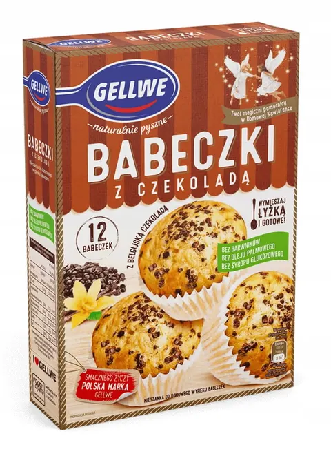 Gellwe Babeczki waniliowe z czekoladą 290 g