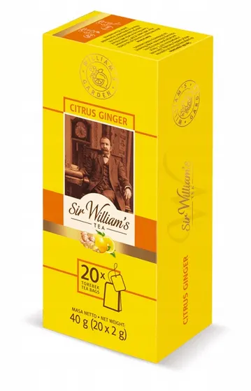 Sir William's Owocowo-ziołowa Herbatka Tea Citrus Ginger 20 Saszetek