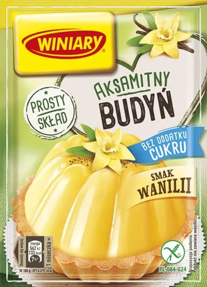 Winiary Budyń bez dodatku cukru smak wanilii 35 g