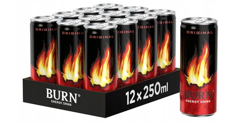 Napój energetyczny Burn Original Zestaw 12x 250ml