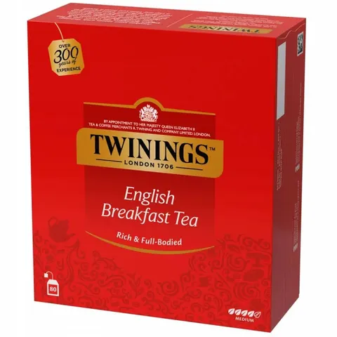 Twinings English Breakfast czarna herbata ekspresowa 80 saszetek 160g