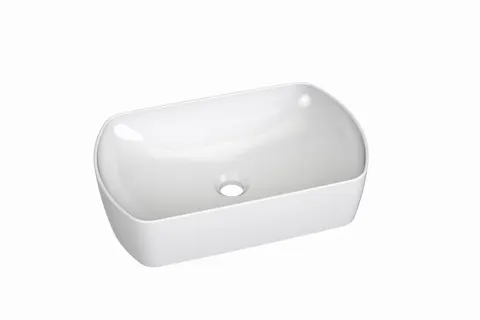 Umywalka ceramiczna VERTI OVAL 500 nablatowa, biała [PRODUKT NOWY]