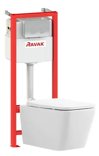 Zestaw WC podwieszany SOLAR + stelaż SMART ECO, przycisk chrom [PRODUKT NOWY]