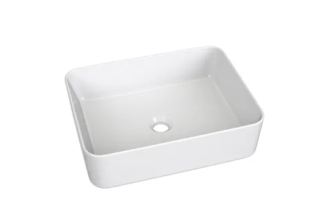Umywalka ceramiczna ELAN 490 nablatowa, biała [PRODUKT NOWY]