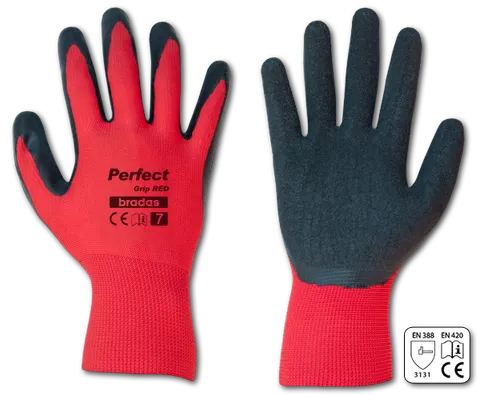 Rękawice ochronne PERFECT GRIP RED lateks, rozmiar 10