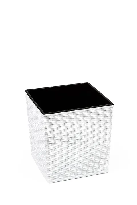 Doniczka Juka 250x250 rattan - biały /Lamela/