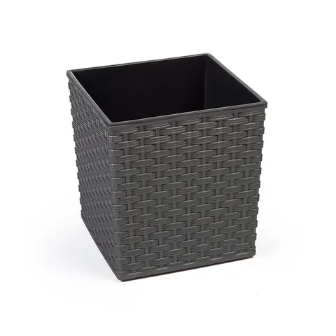 Doniczka Juka 250x250 rattan grafit metalik Lamela 25cm
