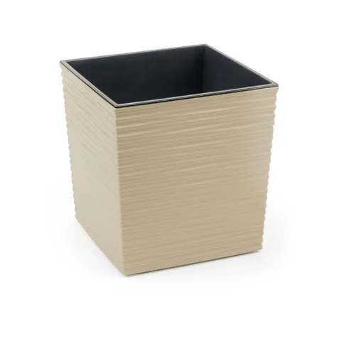 Doniczka z wkładem Juka 400x400 dłuto cappuccino Lamela LA601-56