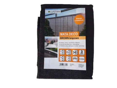 Mata Deco brąz-balkon, taras, ogrodzenie 0,9x5 m