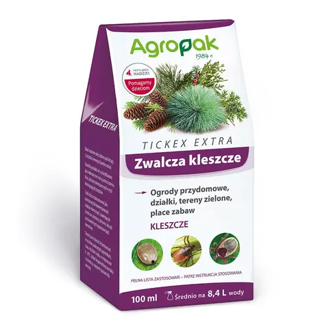 Tickex Extra zwalcza kleszcze 100ml na tereny zielone 12ml/1l