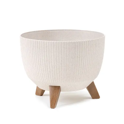 Doniczka Misa Roma Eco Wood 330 Jumper biała Lamela