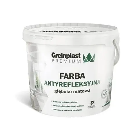 Farba antyrefleksyjna Greinplast Premium 1 l głęboka biel mat