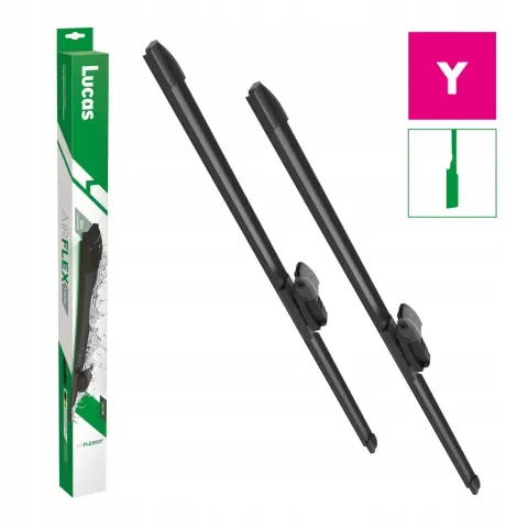 Wycieraczki Samochodowe LUCAS Airflex | Zestaw 19" + 24" | Adapter Y