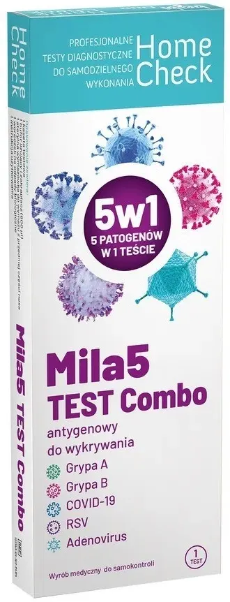 HOME CHECK, MILA 5 Combo, test antygenowy 5w1, 1 szt.