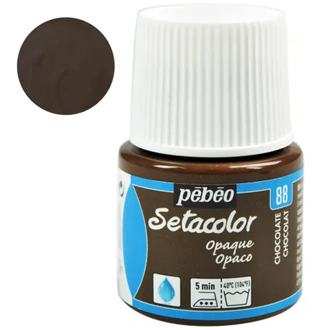 Farba do tkanin Setacolor Opaque Pebeo 45 ml - 88 Chocolate