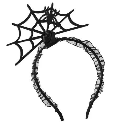 Opaska Halloween Gotyk Pająk