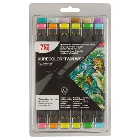 Zestaw Pisaków Kurecolor Twin WS - B5 Pale Colours 12 szt