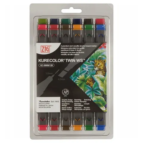Zestaw Pisaków Kurecolor Twin WS - B6 Deep Colours 12 szt
