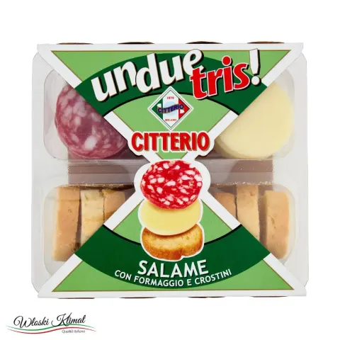 Przekąski Salami Ser Grzanki Uno Due Tris Citterio 100g