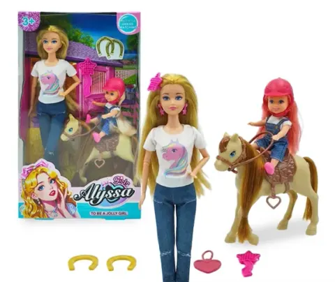 Artyk Zestaw lalki z konikiem Girls Alyssa – wys. 29 cm, 3+