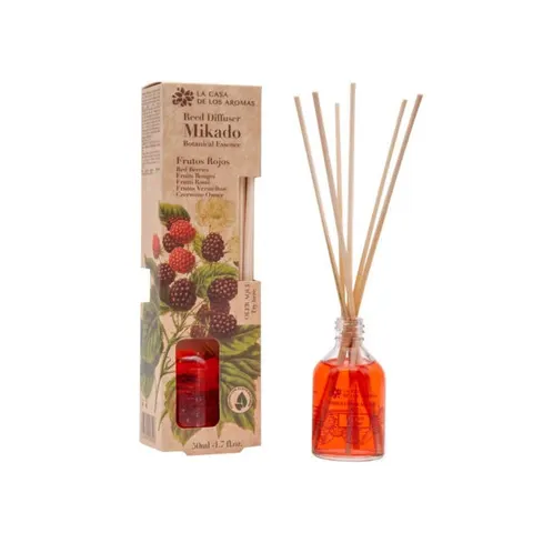 LA CASA DE LOS AROMAS BOTANIC Patyczki zapachowe CZERWONE OWOCE, 50 ml