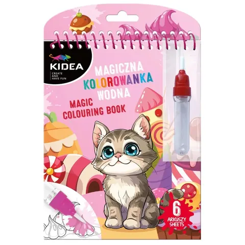 Magiczna kolorowanka wodna KOTKI, Kidea