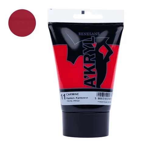 Farba akrylowa Renesans A'kryl 100 ml - 11 Karmin