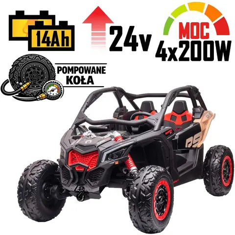 Buggy can-am rs maverick 3 turbo rs dk-ca001 4x200w 14ah! + pompowane koła!