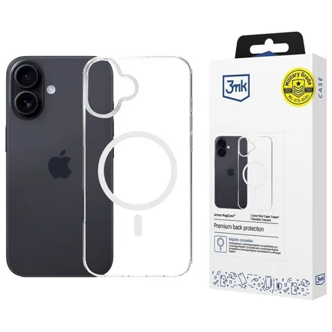 3MK Etui Armor MagCase do iPhone 16 MagSafe przezroczyste