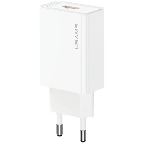 USAMS Ładowarka sieciowa T69 10,5W 2,1A USB-A biała