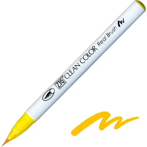 Pisak ZIG Clean Color Real Brush - 050 Yellow