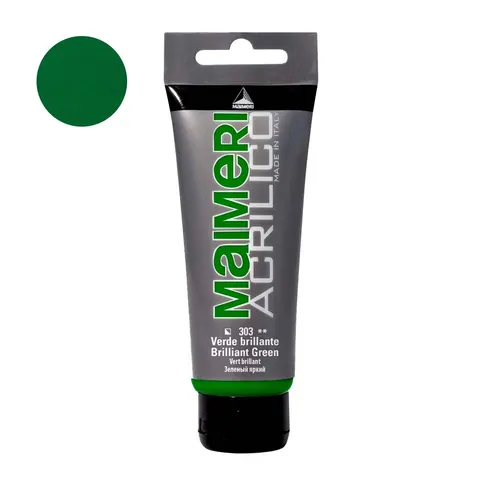 Farba akrylowa Maimeri Acrilico 200 ml - 303 Brilliant green