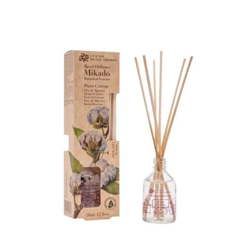 LA CASA DE LOS AROMAS BOTANIC Patyczki zapachowe KWIAT BAWEŁNY, 50 ml