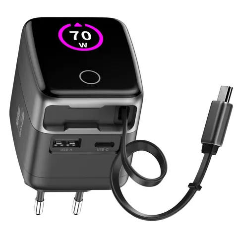 Ładowarka sieciowa Newell GaN 70 W TFT - EU