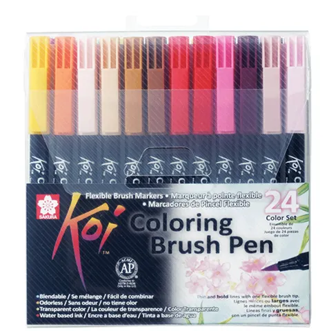 Zestaw pisaków Koi Coloring Brush Pens Sakura 24 szt