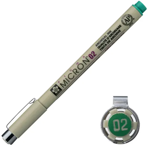 Cienkopis Pigma Micron Sakura 02 - 0,30 mm zielony