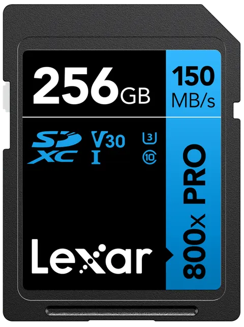 Karta pamięci Lexar SDXC Blue 800x Pro 256GB (R150/W45)