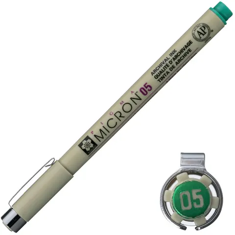 Cienkopis Pigma Micron Sakura 05 - 0,45 mm zielony