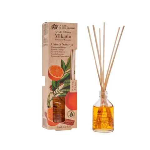 LA CASA DE LOS AROMAS BOTANIC Patyczki zapachowe CYNAMON-POMARAŃCZA, 50 ml