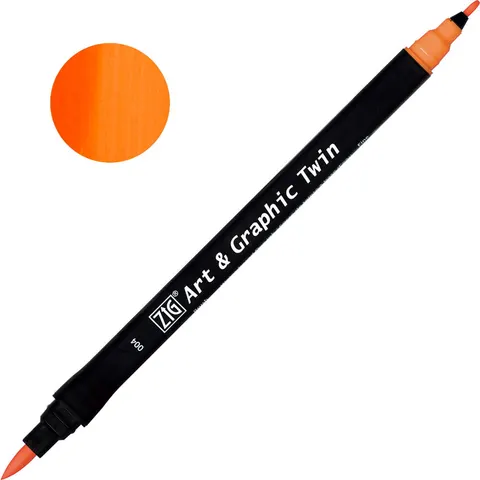 Pisak ZIG Art & Graphic Twin Kuretake - 004 Orange
