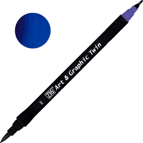 Pisak ZIG Art & Graphic Twin Kuretake - 003 Blue