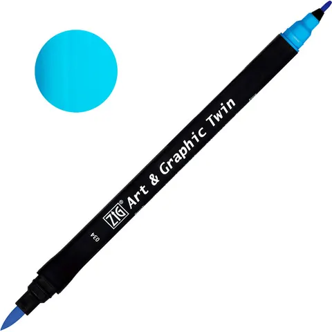 Pisak ZIG Art & Graphic Twin Kuretake - 034 Cobalt Blue