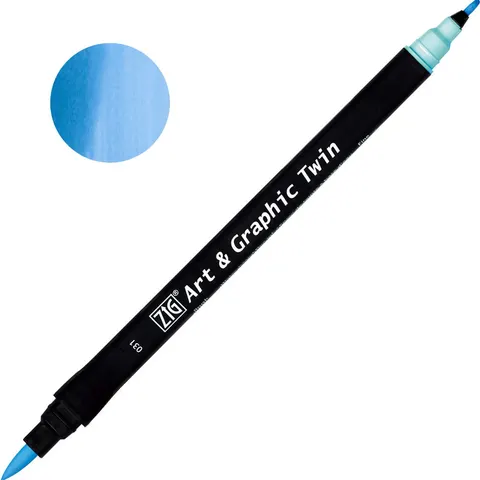 Pisak ZIG Art & Graphic Twin Kuretake - 031 Light Blue