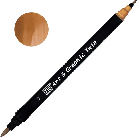 Pisak ZIG Art & Graphic Twin Kuretake - 049 Beige
