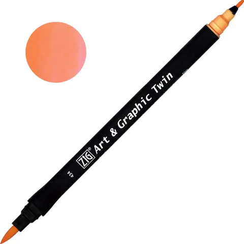 Pisak ZIG Art & Graphic Twin Kuretake - 434 Apricot
