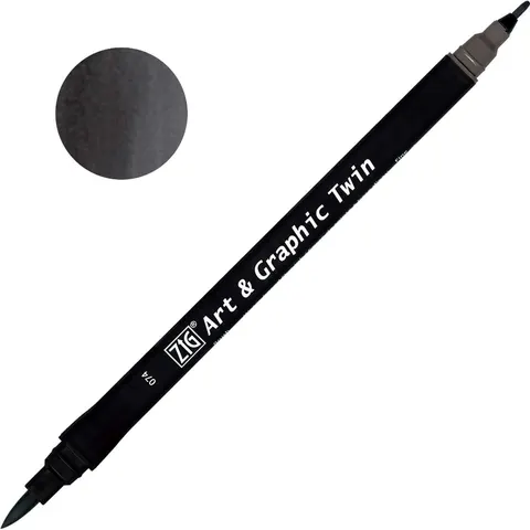 Kuretake Art & Graphic Twin - 074 Dark Grey